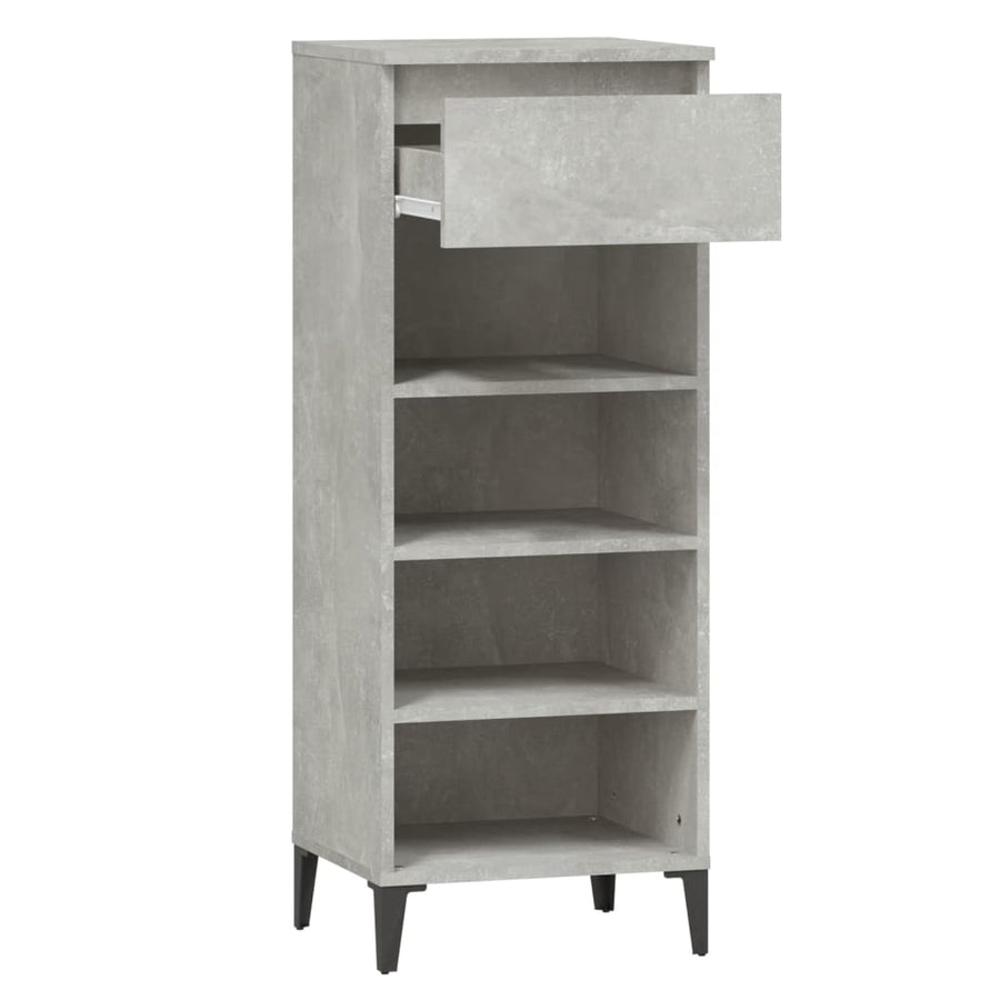 Schoenenkast 40X36X05 Cm Bewerkt Hout Betongrijs