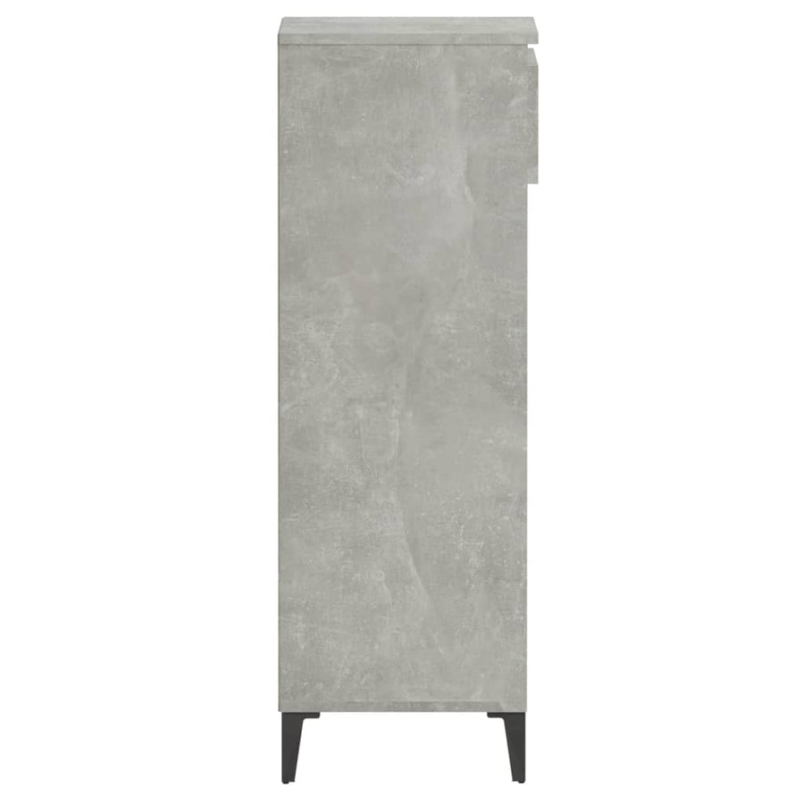 Schoenenkast 40X36X05 Cm Bewerkt Hout Betongrijs