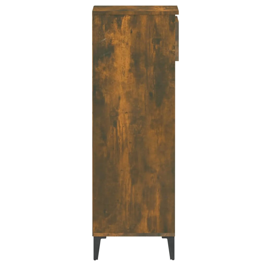Schoenenrek 40X36X105 Cm Bewerkt Hout Gerookt Eikenkleurig