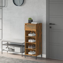 Schoenenrek 40X36X105 Cm Bewerkt Hout Gerookt Eikenkleurig