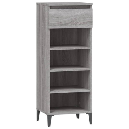 Schoenenrek 40X36X05 Cm Bewerkt Hout Eikenkleurig Grijs sonoma