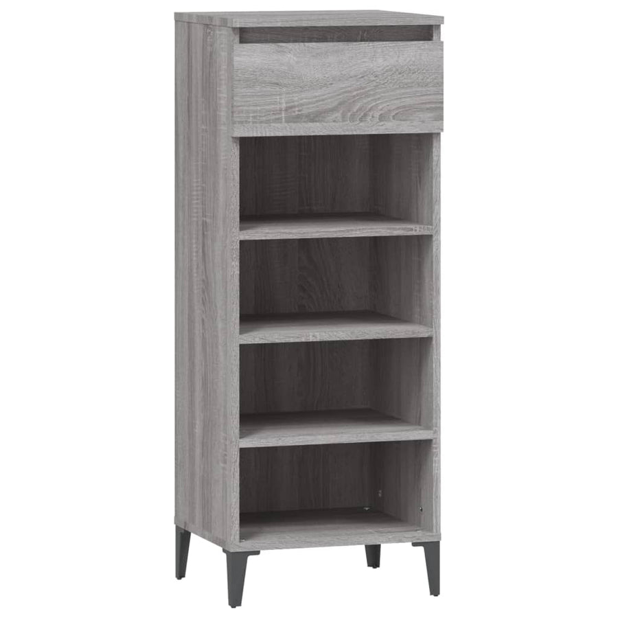 Schoenenrek 40X36X05 Cm Bewerkt Hout Eikenkleurig Grijs sonoma