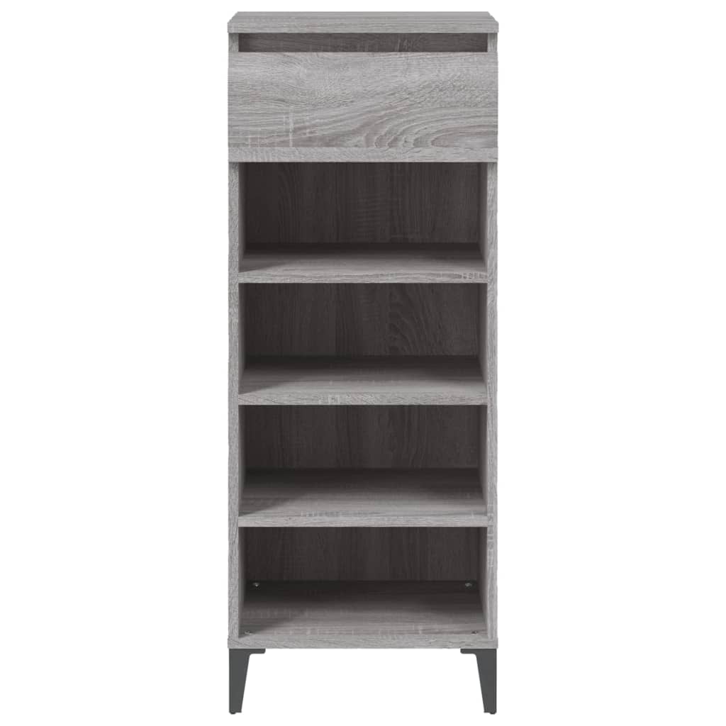 Schoenenrek 40X36X05 Cm Bewerkt Hout Eikenkleurig Grijs sonoma