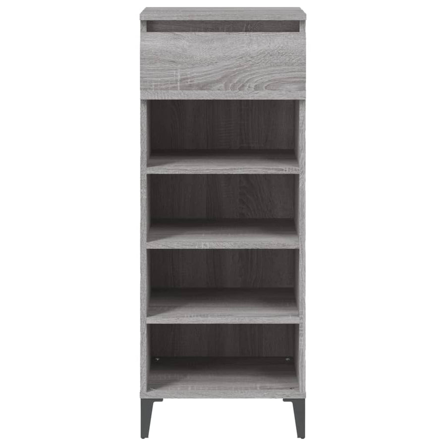Schoenenrek 40X36X05 Cm Bewerkt Hout Eikenkleurig Grijs sonoma