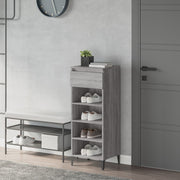 Schoenenrek 40x36x105 cm bewerkt hout grijs