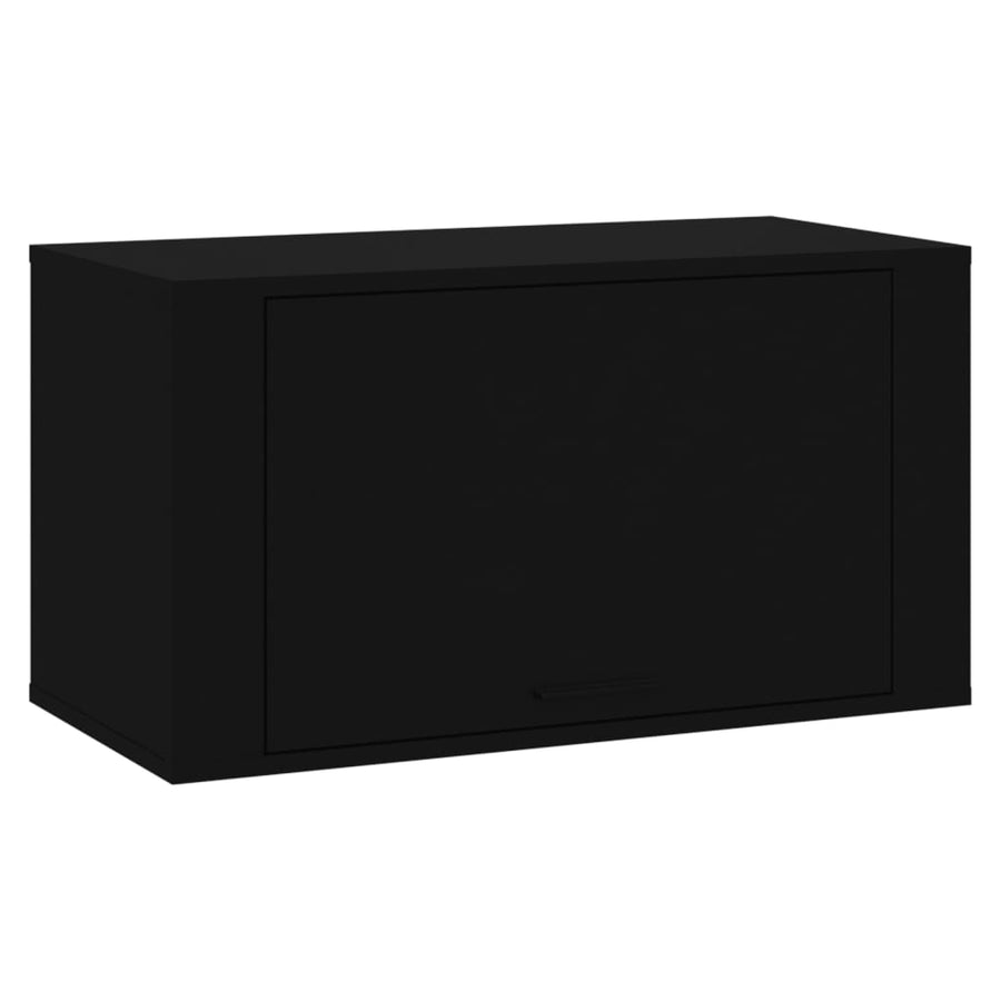 Wandschoenenkast 70X35X38 Cm Bewerkt Hout Zwart