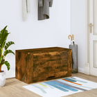 Wandschoenenkast 70x35x38 cm bewerkt hout gerookt eiken