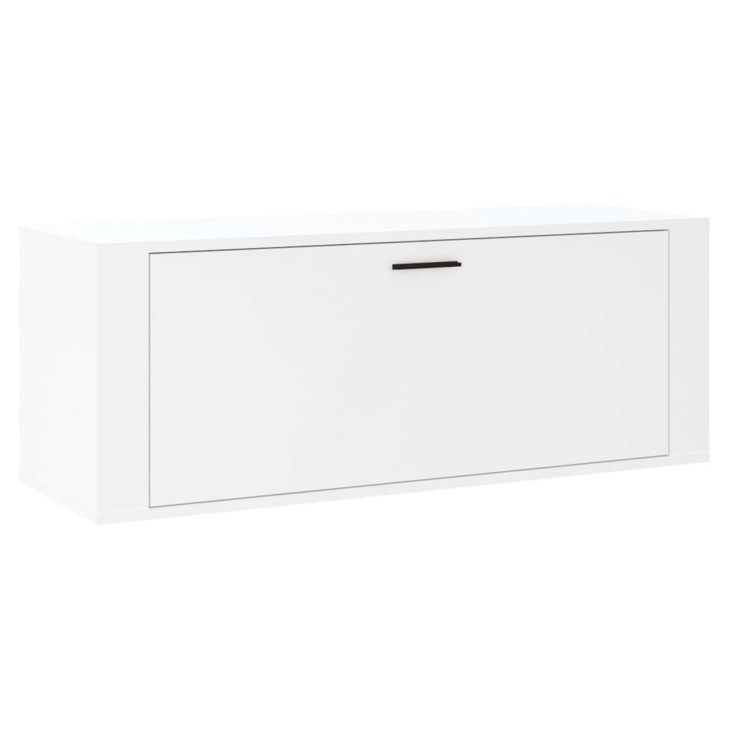 Wandschoenenkast 00X35X38 Cm Bewerkt Hout Wit