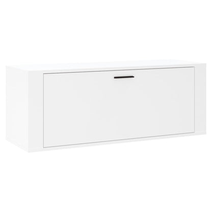 Wandschoenenkast 00X35X38 Cm Bewerkt Hout Wit