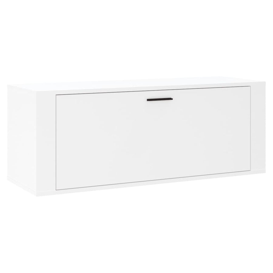 Wandschoenenkast 00X35X38 Cm Bewerkt Hout Wit