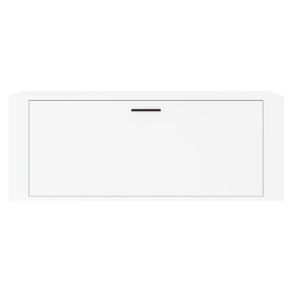 Wandschoenenkast 00X35X38 Cm Bewerkt Hout Wit
