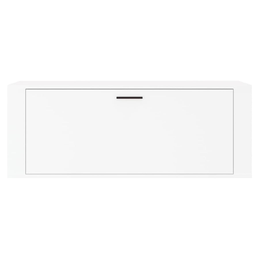 Wandschoenenkast 00X35X38 Cm Bewerkt Hout Wit