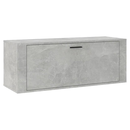 Wandschoenenkast 00X35X38 Cm Bewerkt Hout Betongrijs