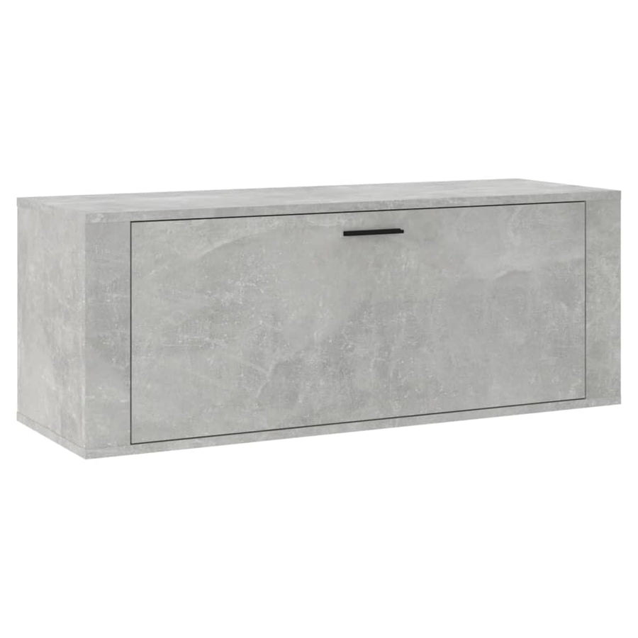 Wandschoenenkast 00X35X38 Cm Bewerkt Hout Betongrijs
