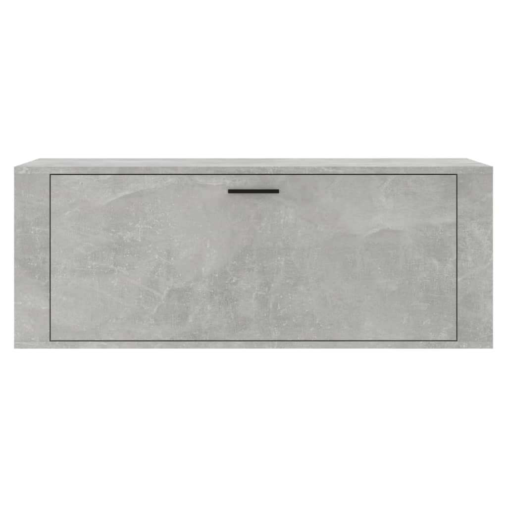 Wandschoenenkast 00X35X38 Cm Bewerkt Hout Betongrijs