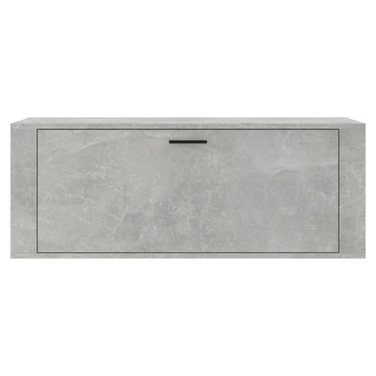 Wandschoenenkast 00X35X38 Cm Bewerkt Hout Betongrijs