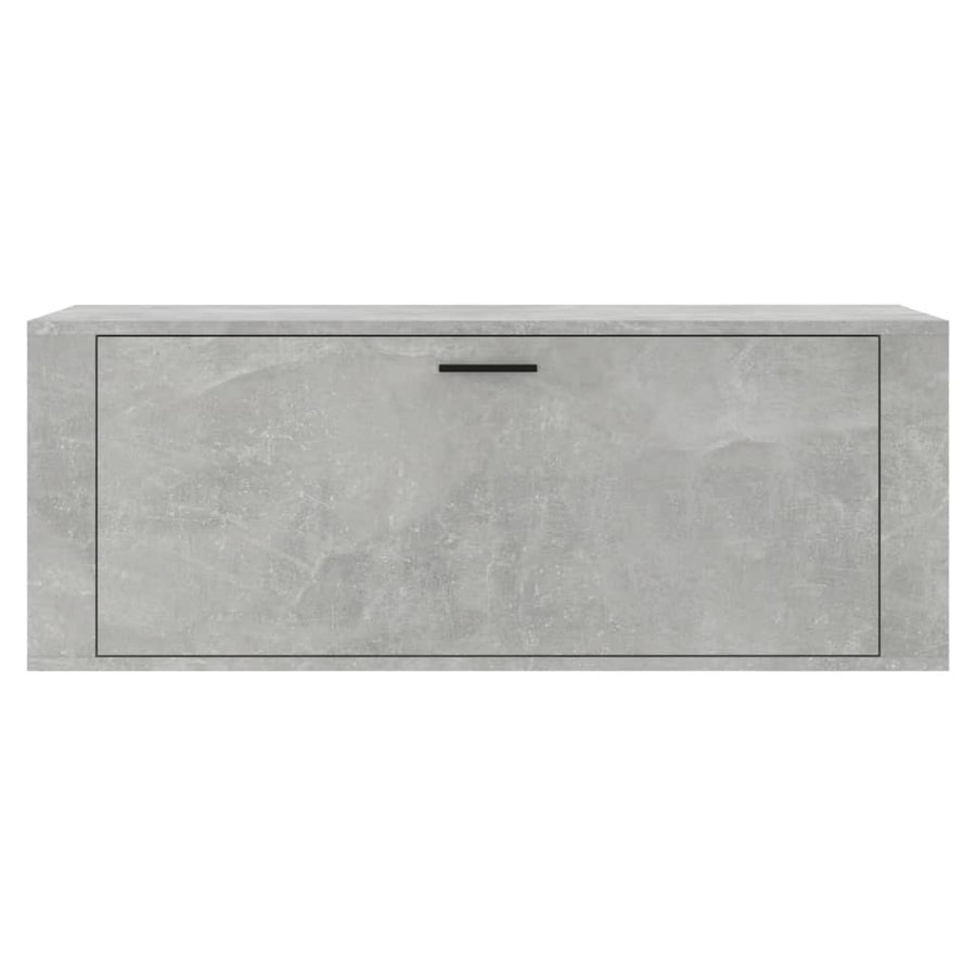 Wandschoenenkast 00X35X38 Cm Bewerkt Hout Betongrijs