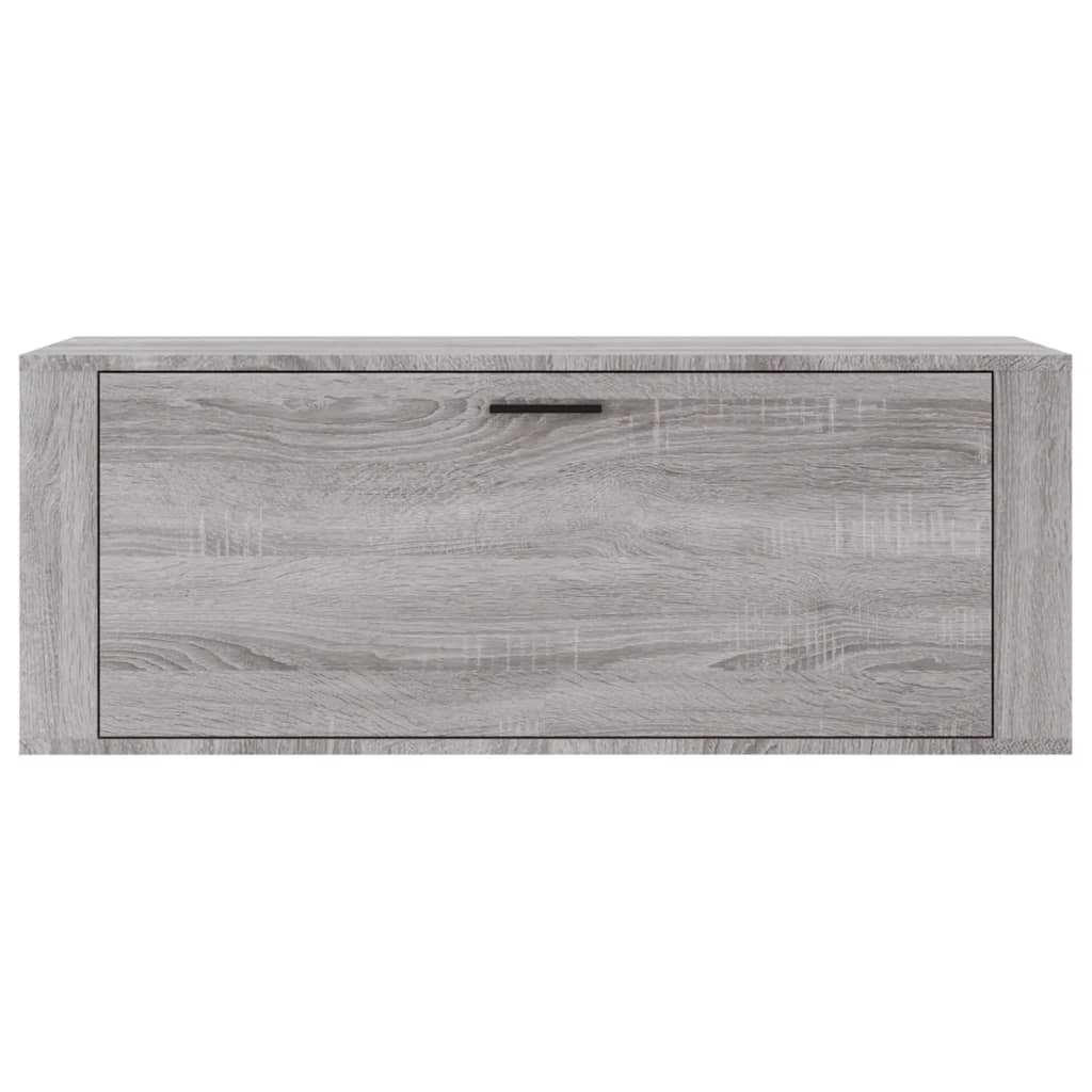 Wandschoenenkast 00X35X38 Cm Bewerkt Hout Grijs sonoma