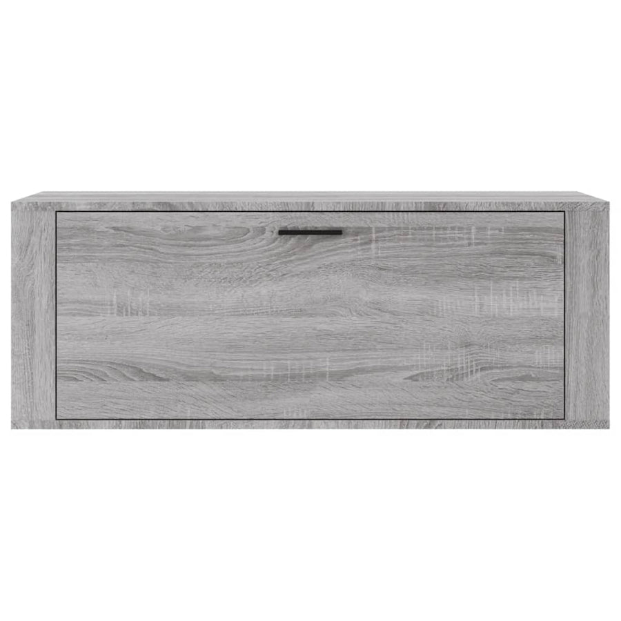 Wandschoenenkast 00X35X38 Cm Bewerkt Hout Grijs sonoma
