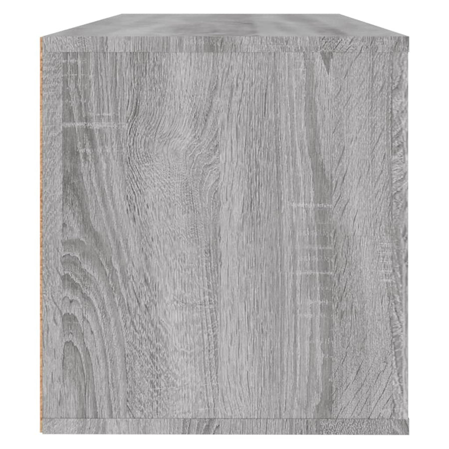 Wandschoenenkast 00X35X38 Cm Bewerkt Hout Grijs sonoma
