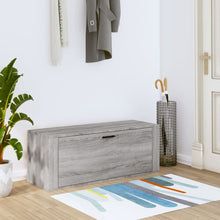 Wandschoenenkast 00X35X38 Cm Bewerkt Hout Grijs sonoma