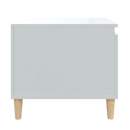 Salontafel 00X50X45 Cm Bewerkt Hout Hoogglans wit