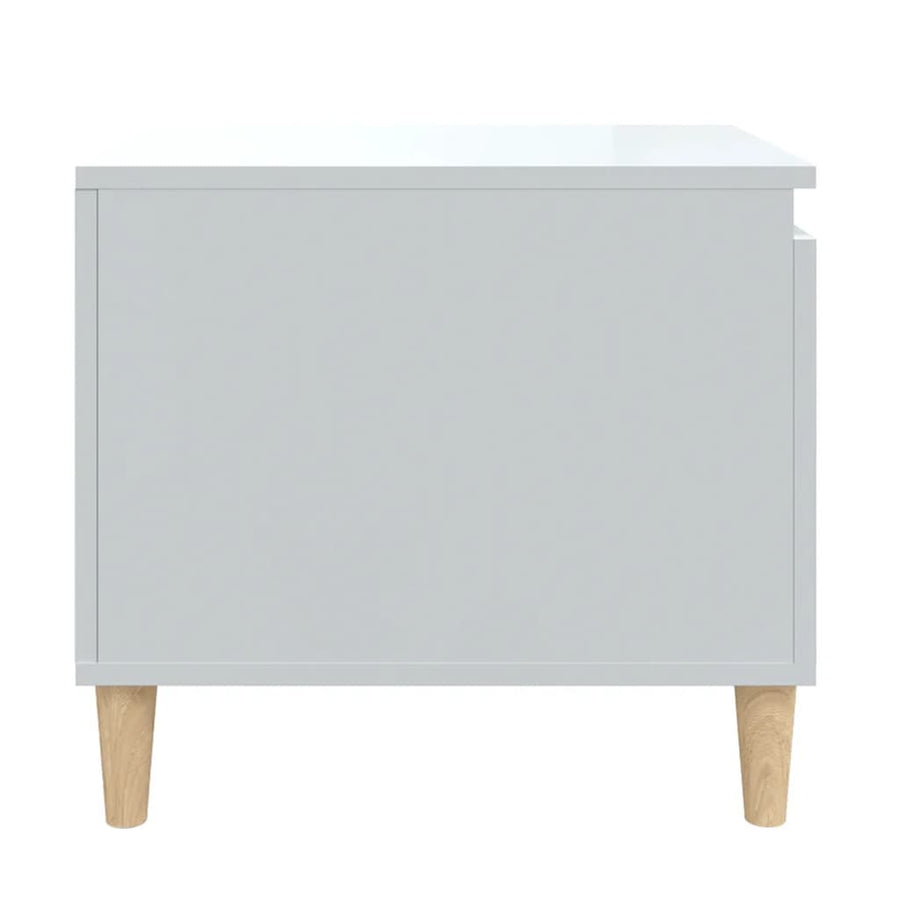 Salontafel 00X50X45 Cm Bewerkt Hout Hoogglans wit