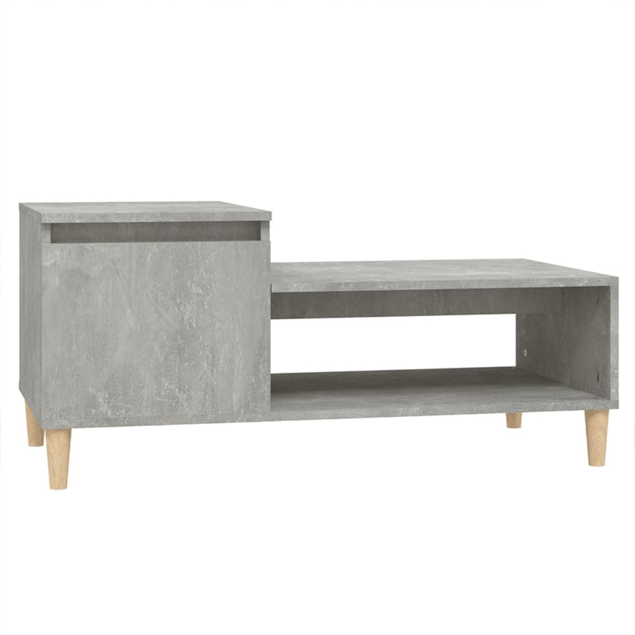 Salontafel 100X50X45 Cm Bewerkt Hout Betongrijs