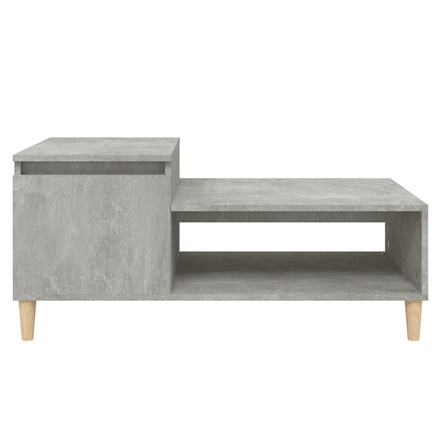 Salontafel 100X50X45 Cm Bewerkt Hout Betongrijs
