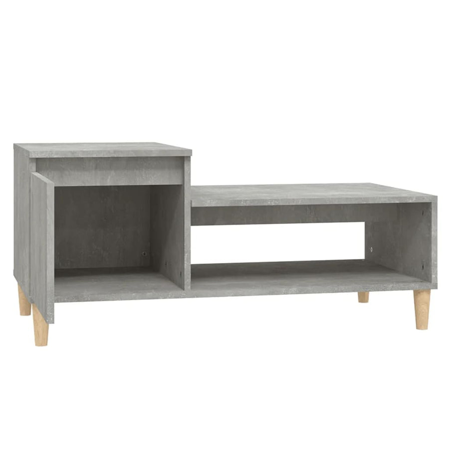 Salontafel 100X50X45 Cm Bewerkt Hout Betongrijs