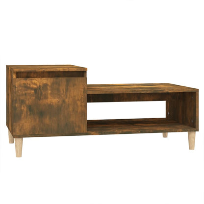 Salontafel 100X50X45 Cm Bewerkt Hout Gerookt Eikenkleurig