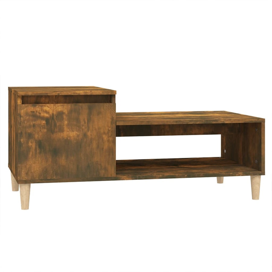 Salontafel 100X50X45 Cm Bewerkt Hout Gerookt Eikenkleurig