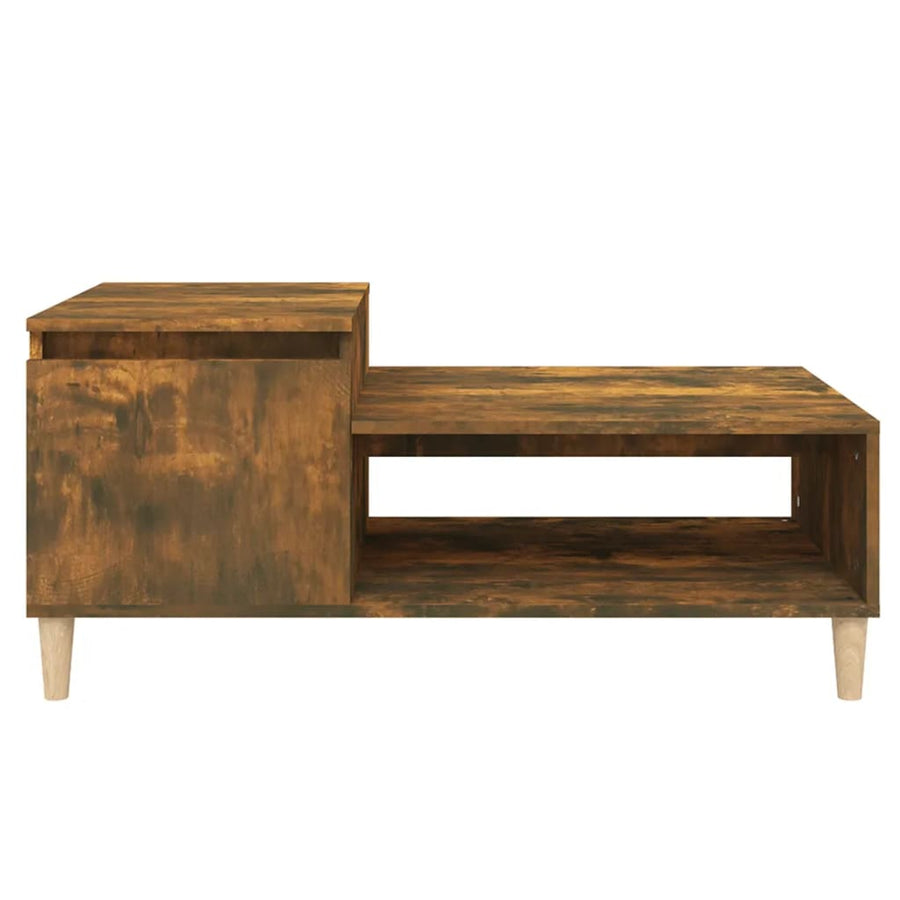 Salontafel 100X50X45 Cm Bewerkt Hout Gerookt Eikenkleurig