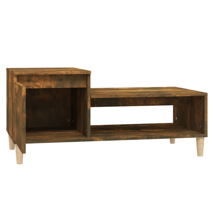 Salontafel 100X50X45 Cm Bewerkt Hout Gerookt Eikenkleurig