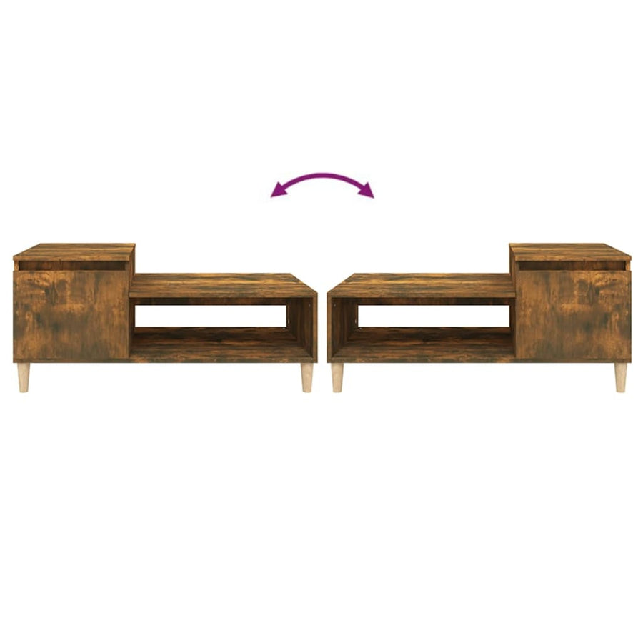 Salontafel 100X50X45 Cm Bewerkt Hout Gerookt Eikenkleurig