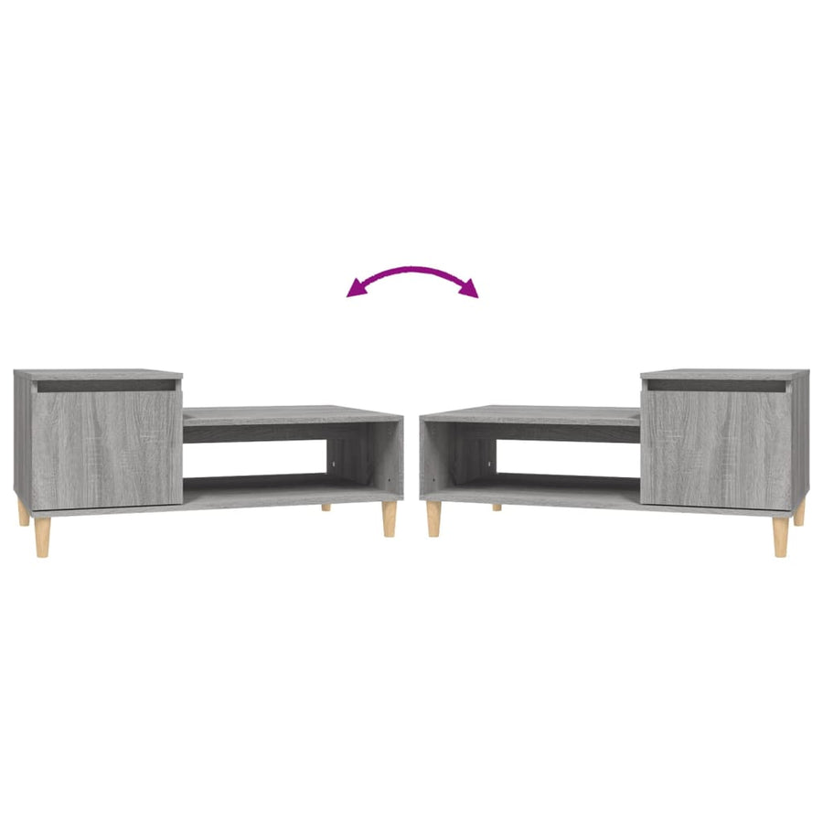 Salontafel 00X50X45 Cm Bewerkt Hout Grijs sonoma