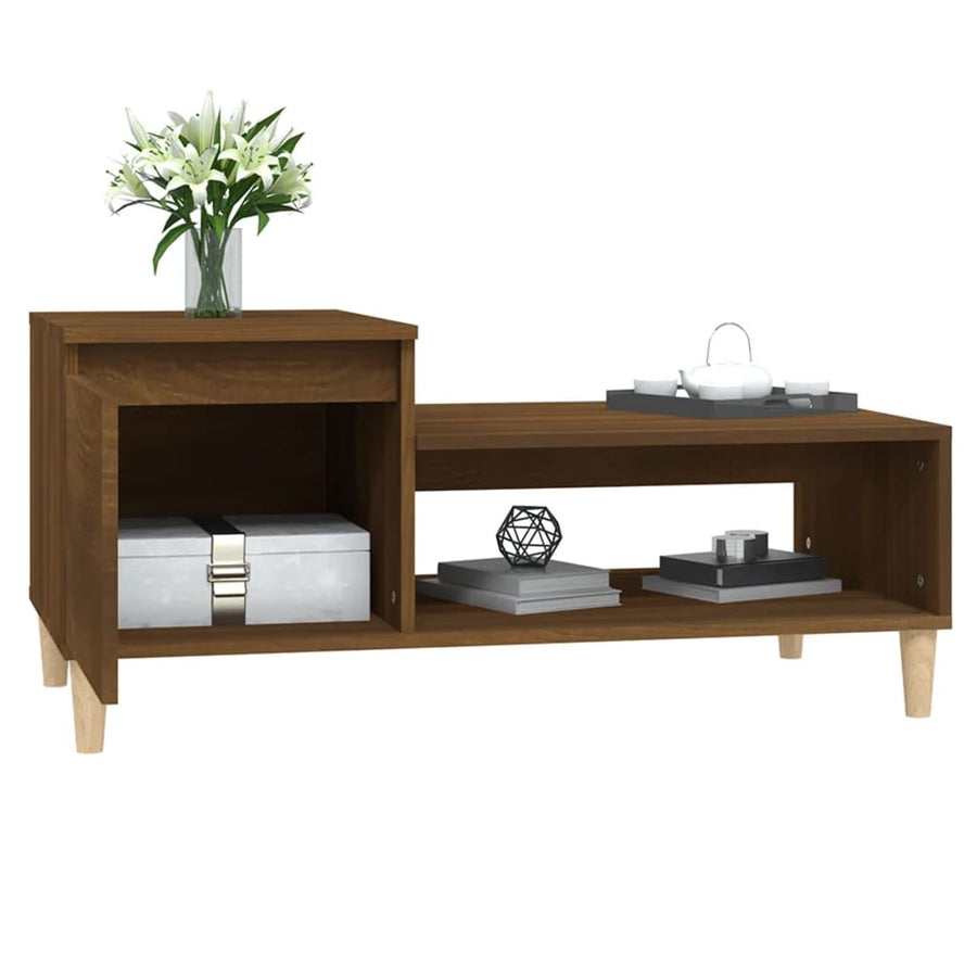 Salontafel 00X50X45 Cm Bewerkt Hout Bruineiken bruin eikenkleur