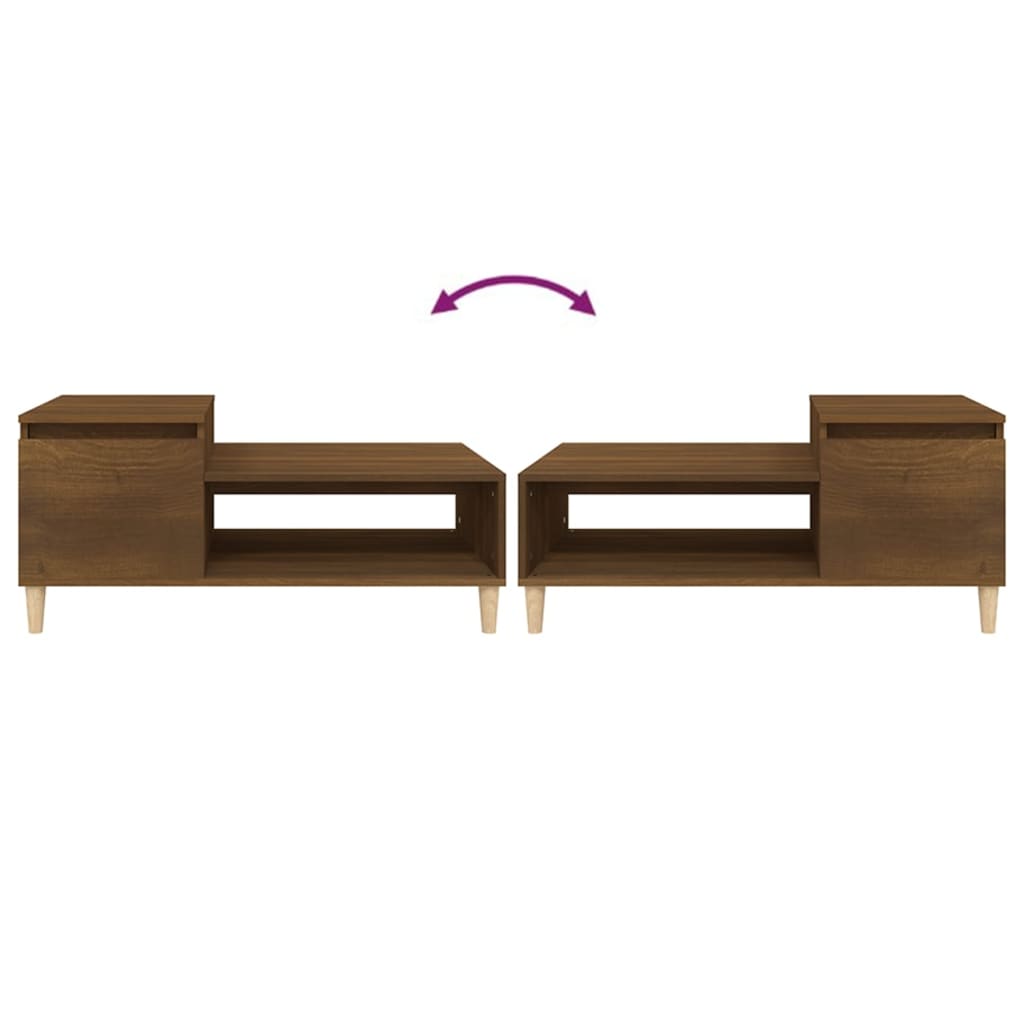 Salontafel 00X50X45 Cm Bewerkt Hout Bruineiken bruin eikenkleur