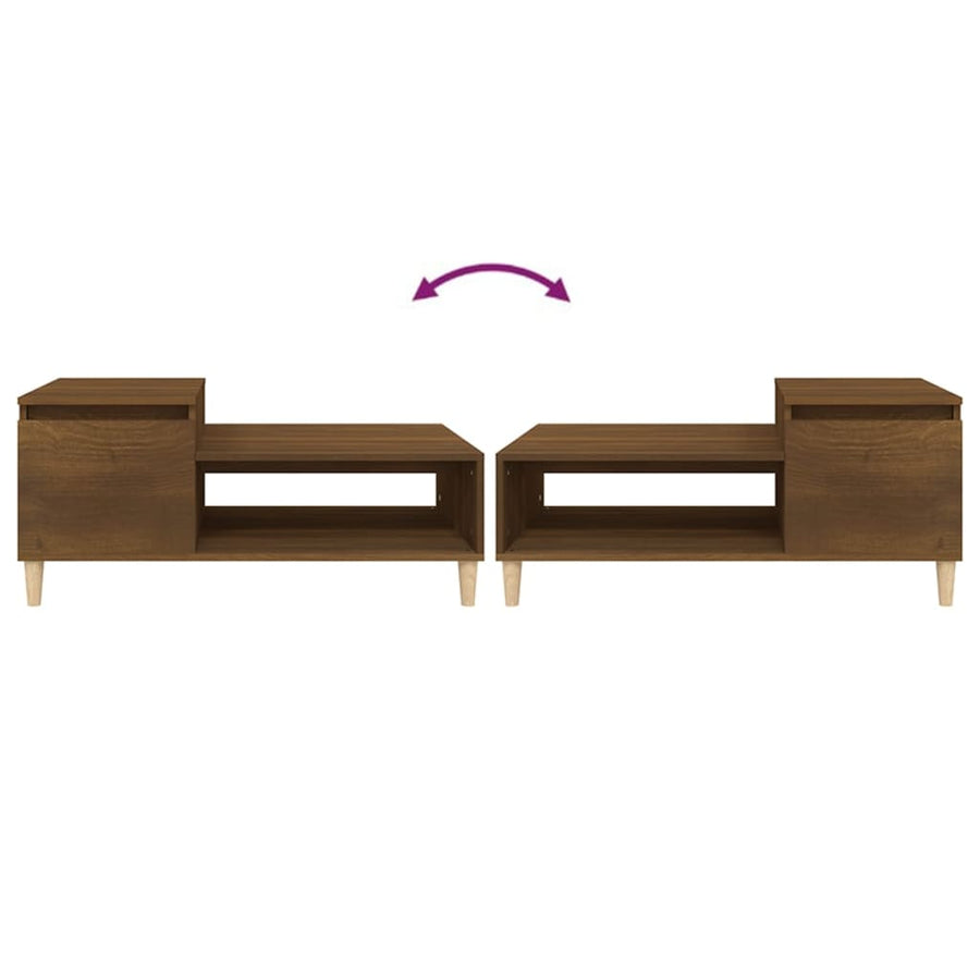 Salontafel 00X50X45 Cm Bewerkt Hout Bruineiken bruin eikenkleur