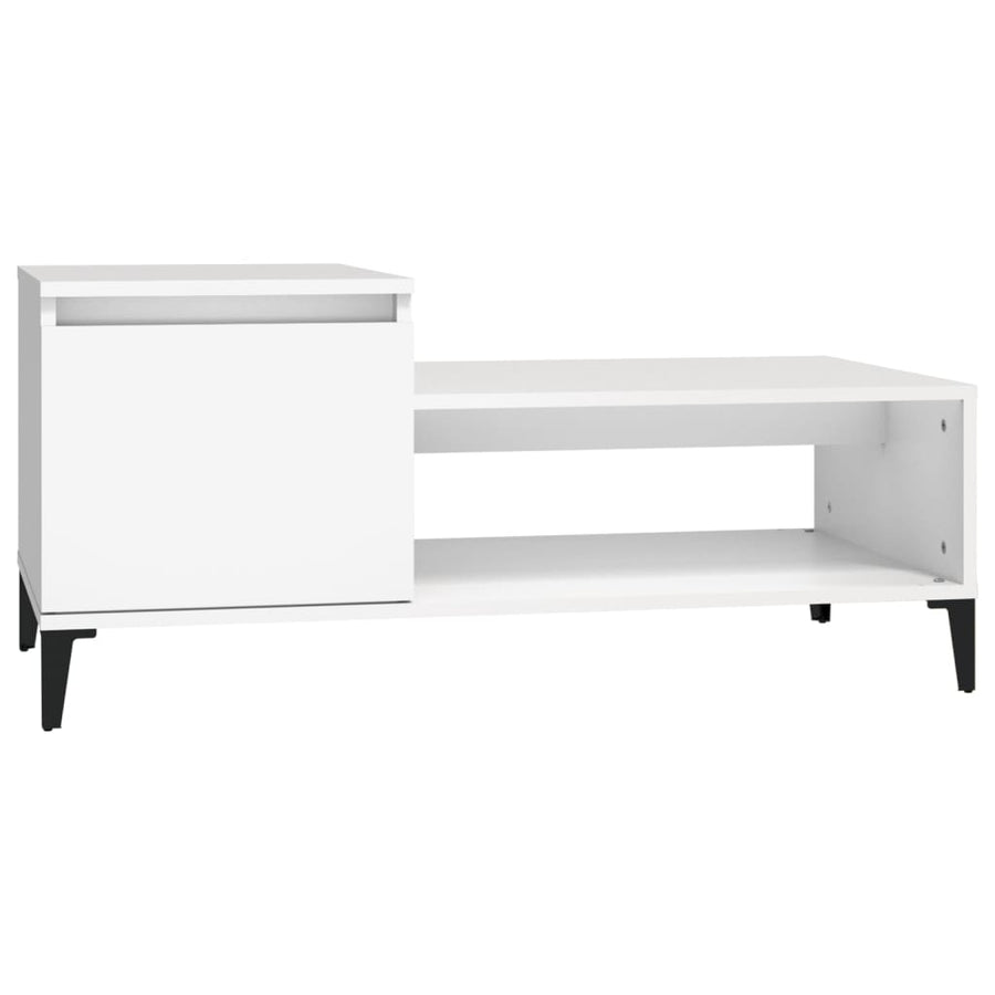 Salontafel 00X50X45 Cm Bewerkt Hout Wit