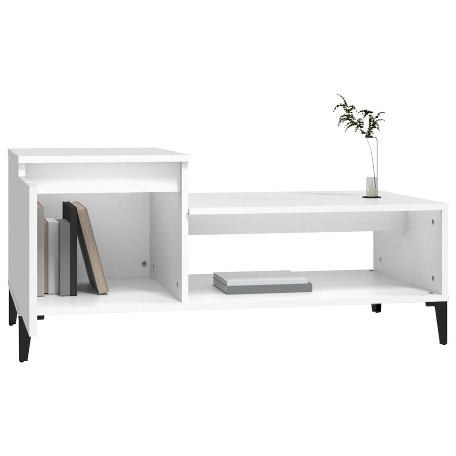 Salontafel 00X50X45 Cm Bewerkt Hout Wit