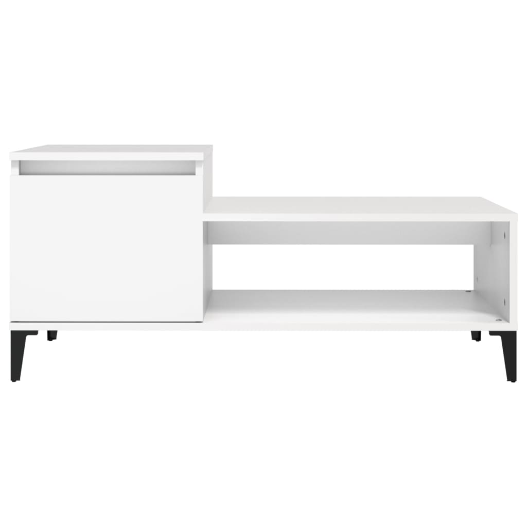 Salontafel 00X50X45 Cm Bewerkt Hout Wit