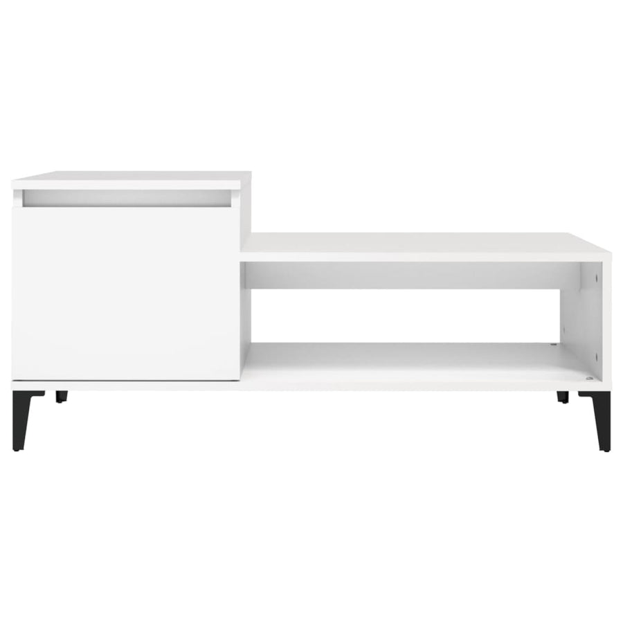 Salontafel 00X50X45 Cm Bewerkt Hout Wit