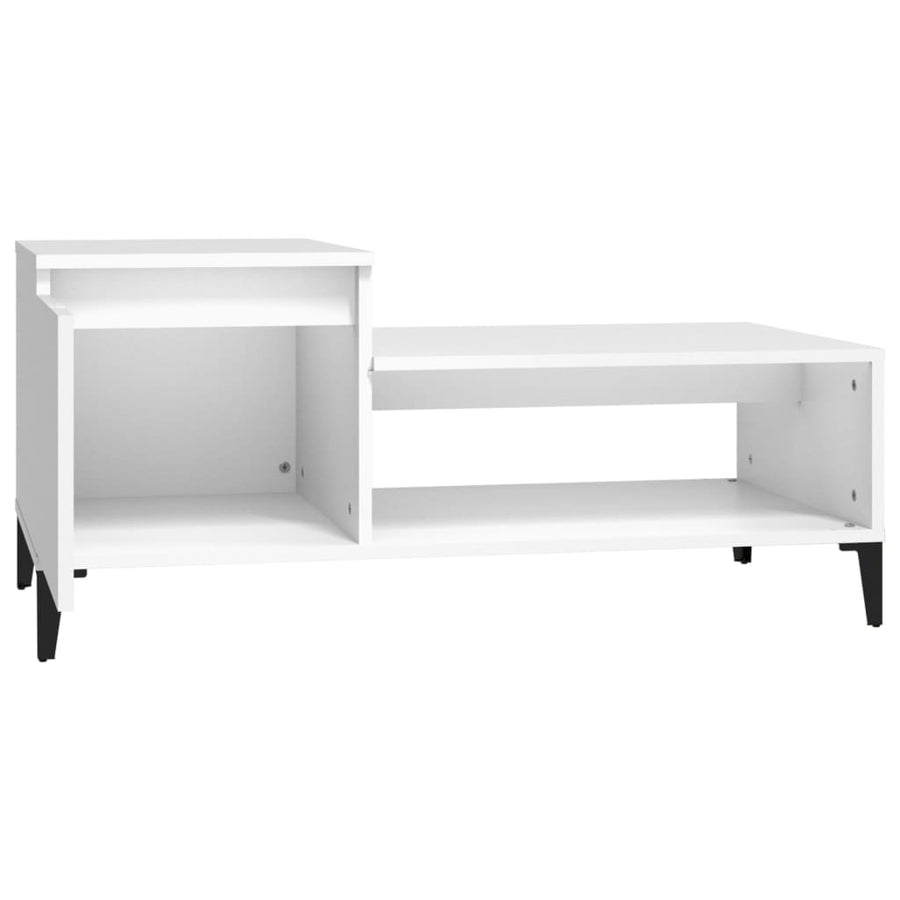 Salontafel 00X50X45 Cm Bewerkt Hout Wit