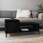 Coffee table 100x50x45 cm processed wood black