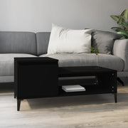 Coffee table 100x50x45 cm processed wood black