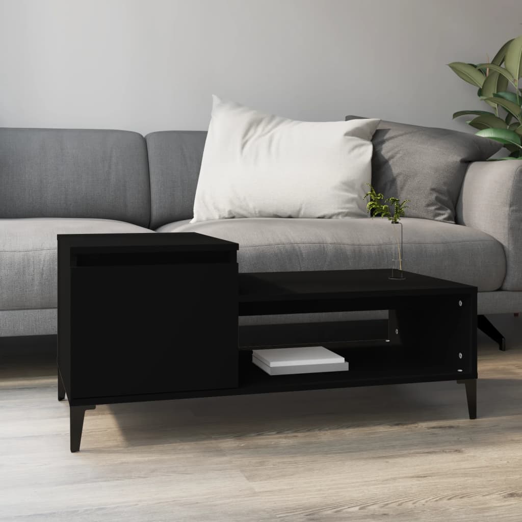 Salontafel 00X50X45 Cm Bewerkt Hout Zwart