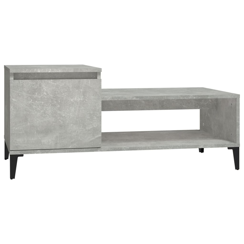 Salontafel 100X50X45 Cm Bewerkt Hout Betongrijs