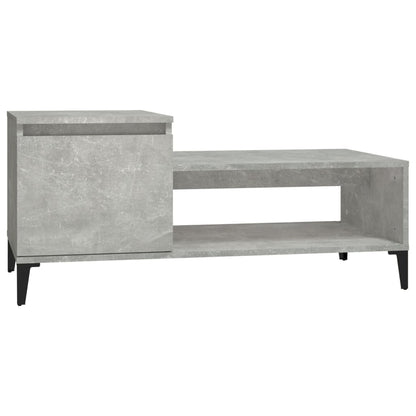 Salontafel 100X50X45 Cm Bewerkt Hout Betongrijs