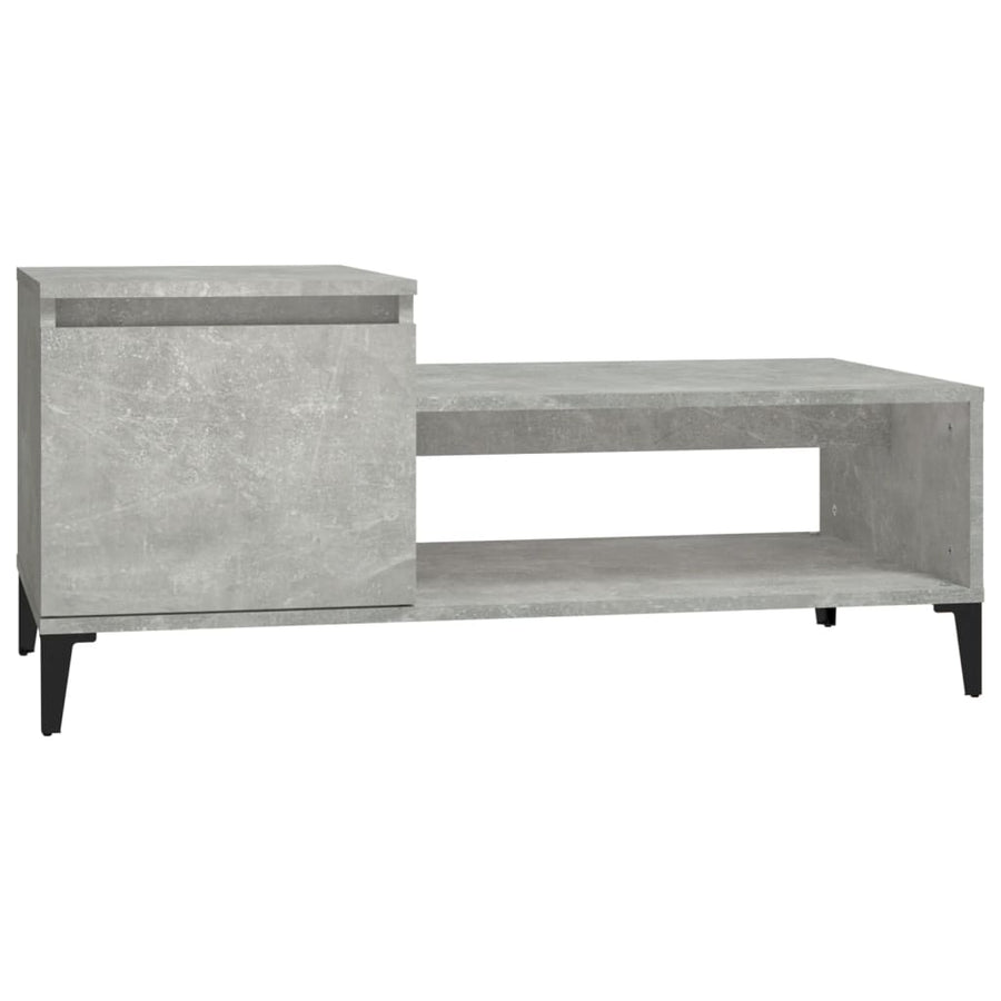 Salontafel 100X50X45 Cm Bewerkt Hout Betongrijs